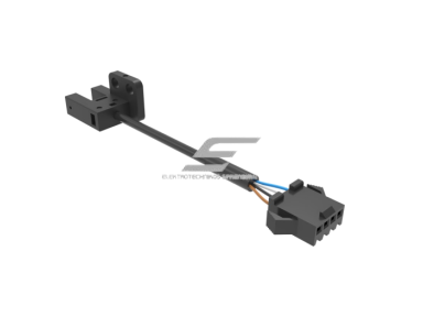 Fotoelektrinis jutiklis | nutraukiamo spindulio | U formos | šakutės tipo | 5mm | 21,3x13,7x6mm | 5-24VDC | NO/NC | NPN | 5cm kabelis + 4 kontaktų jungtis | PBT | infraraudonųjų LED spindulių | IP64
