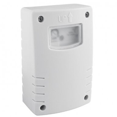 Photo relay with built-in sensor | wall-mounted | with timer 1–8 h | up to 1200 W | 230 V AC | 3–500 lx | IP44 | Design Light | WYL-CR-M2-SZ-01 Photo relay with built-in sensor | wall-mounted | with timer 1–8 h | up to 1200 W | 230 V AC | 3–500 lx | IP44 | Design Light | WYL-CR-M2-SZ-01