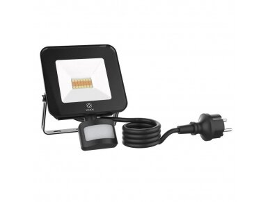 Išmanus LED prožektorius su PIR judesio jutikliu | davikliu | 20W | 230VAC | 2700K-6500K | 1600lm | CCT | su 1,5m kabeliu | IP44 | Wi-Fi | TUYA | Smart Life | WOOX | R5113