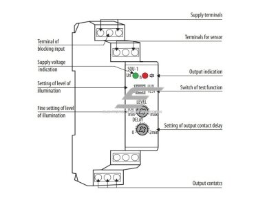 Modulinė foto relė su jutikliu | 16A | 230VAC | 1-50000Lux | IP40 | Eti | SOU-1 | 002470011 3