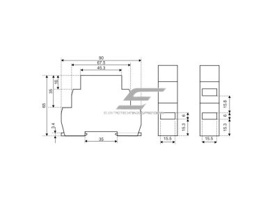 Modulinė foto relė su jutikliu | 16A | 230VAC | 1-50000Lux | IP40 | Eti | SOU-1 | 002470011 4 Modulinė foto relė su jutikliu | 16A | 230VAC | 1-50000Lux | IP40 | Eti | SOU-1 | 002470011 4
