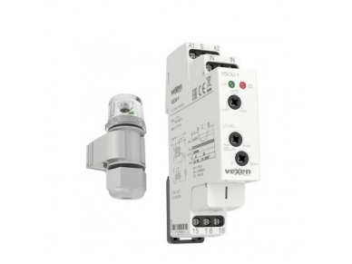 Modulinė foto relė | prieblandos jungiklis su išoriniu jutikliu | 16 A | 230 V AC | 1–50 000 lx | 1CO | jutiklis IP56 | DIN | VEXEN | VSOU-1 Modulinė foto relė | prieblandos jungiklis su išoriniu jutikliu | 16 A | 230 V AC | 1–50 000 lx | 1CO | jutiklis IP56 | DIN | VEXEN | VSOU-1