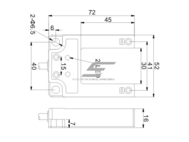 Fotoelektrinis jutiklis | nutraukiamo spindulio | U formos | šakutės tipo | 30mm | 72x52x16mm | 10-30VDC | NO/NC | NPN | 2m kabelis | aliuminio korpusas | infraraudonųjų LED spindulių | IP60 1 Fotoelektrinis jutiklis | nutraukiamo spindulio | U formos | šakutės tipo | 30mm | 72x52x16mm | 10-30VDC | NO/NC | NPN | 2m kabelis | aliuminio korpusas | infraraudonųjų LED spindulių | IP60 1