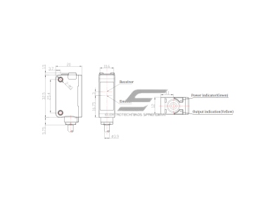 Fotoelektrinis jutiklis | TOF | 600mm | 32,5x20x12mm | 10-30VDC | NO/NC | NPN | 2m kabelis | ABS | infraraudonųjų spindulių lazeris | IP67 1 Fotoelektrinis jutiklis | TOF | 600mm | 32,5x20x12mm | 10-30VDC | NO/NC | NPN | 2m kabelis | ABS | infraraudonųjų spindulių lazeris | IP67 1