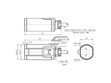 Fotoelektrinis jutiklis su fono slopinimu | 100mm | M18 | 10-30VDC | NO/NC | PNP | 2m kabelis | ABS | raudonos šviesos spindulių | IP67 1 Fotoelektrinis jutiklis su fono slopinimu | 100mm | M18 | 10-30VDC | NO/NC | PNP | 2m kabelis | ABS | raudonos šviesos spindulių | IP67 1