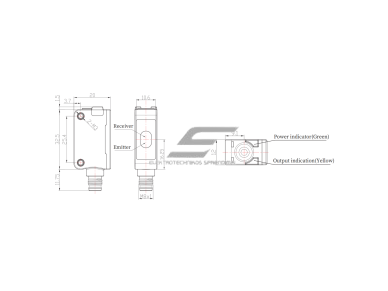 Fotoelektrinis jutiklis | TOF | 3000mm | 32,5x20x12mm | 10-30VDC | NO/NC | NPN | M8 | ABS | infraraudonųjų spindulių lazeris | IP67 1 Fotoelektrinis jutiklis | TOF | 3000mm | 32,5x20x12mm | 10-30VDC | NO/NC | NPN | M8 | ABS | infraraudonųjų spindulių lazeris | IP67 1