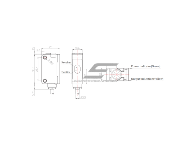 Fotoelektrinis jutiklis | TOF | 1000mm | 32,5x20x12mm | 10-30VDC | NO/NC | NPN | 2m kabelis | ABS | infraraudonųjų spindulių lazeris | IP67 1 Fotoelektrinis jutiklis | TOF | 1000mm | 32,5x20x12mm | 10-30VDC | NO/NC | NPN | 2m kabelis | ABS | infraraudonųjų spindulių lazeris | IP67 1