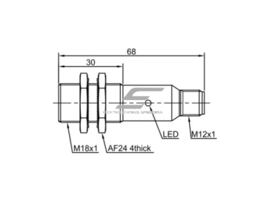 Fotoelektrinis retroreflektinis jutiklis | 3000mm | M18 | 10-30VDC | NO+NC | NPN | M12 | nikelio-vario korpusas | infraraudonųjų LED spindulių | IP67 1 Fotoelektrinis retroreflektinis jutiklis | 3000mm | M18 | 10-30VDC | NO+NC | NPN | M12 | nikelio-vario korpusas | infraraudonųjų LED spindulių | IP67 1