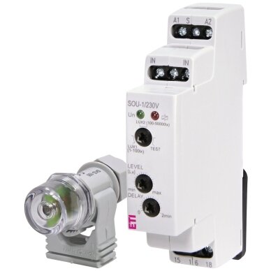 Foto relejs ar sensoru | 16A | 230VAC | 1-50000Lux | IP40 | Eti SOU-1 002470011 Foto relejs ar sensoru | 16A | 230VAC | 1-50000Lux | IP40 | Eti SOU-1 002470011