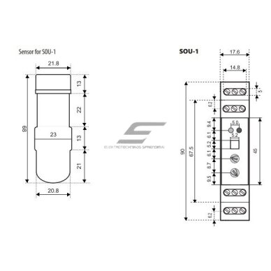 Foto relejs ar sensoru | 16A | 230VAC | 1-50000Lux | IP40 | Eti SOU-1 002470011 5 Foto relejs ar sensoru | 16A | 230VAC | 1-50000Lux | IP40 | Eti SOU-1 002470011 5