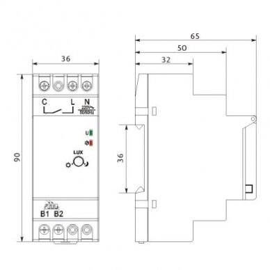 Foto relejs | krēslas slēdzis ar sensoru | 25A | 230V | 2-100 luks | IP20 | FRS21 1 Foto relejs | krēslas slēdzis ar sensoru | 25A | 230V | 2-100 luks | IP20 | FRS21 1