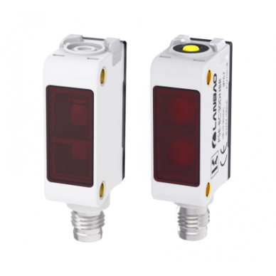 Czujnik fotoelektryczny | Typ z przerwanym promieniem | Nadajnik + odbiornik | 10m | 32,5x20x12mm | 10-30VDC | NO/NC | PNP | M8 | ABS | Czerwony promień światła | IP67