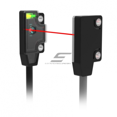 Fotoelektriskais sensors | Pārtraukta stara tips | Raidītājs + uztvērējs | 500mm | 19,5x10,2x3,8mm | 10-30VDC | NO | NPN | 2m kabelis | PBT | sarkans stars | IP65 Fotoelektriskais sensors | Pārtraukta stara tips | Raidītājs + uztvērējs | 500mm | 19,5x10,2x3,8mm | 10-30VDC | NO | NPN | 2m kabelis | PBT | sarkans stars | IP65