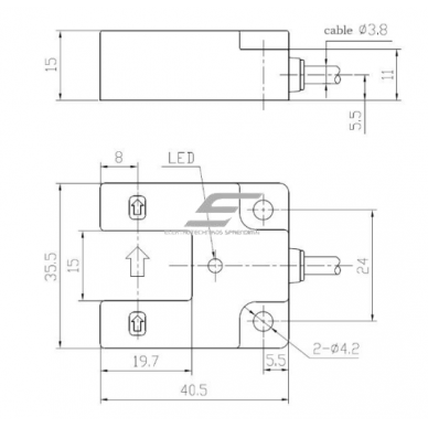 Fotoelektriline andur | Katkestatud kiire tüüp | U-kujuline | 5mm | 40x35x15mm | 10-30VDC | NO | PNP | 2m kaabel | PBT | Infrapuna LED kiir | IP64 1 Fotoelektriline andur | Katkestatud kiire tüüp | U-kujuline | 5mm | 40x35x15mm | 10-30VDC | NO | PNP | 2m kaabel | PBT | Infrapuna LED kiir | IP64 1