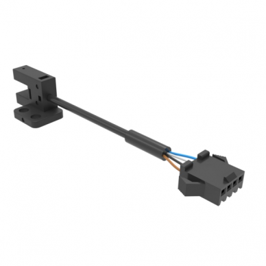 Photoelectric sensor | Through-beam type | U-shaped | 5mm | 21,3x13,7x13mm | 5–24VDC | NO/NC | NPN | 5cm cable + 4-pin connector | PBT | Infrared LED beam | IP64 Photoelectric sensor | Through-beam type | U-shaped | 5mm | 21,3x13,7x13mm | 5–24VDC | NO/NC | NPN | 5cm cable + 4-pin connector | PBT | Infrared LED beam | IP64
