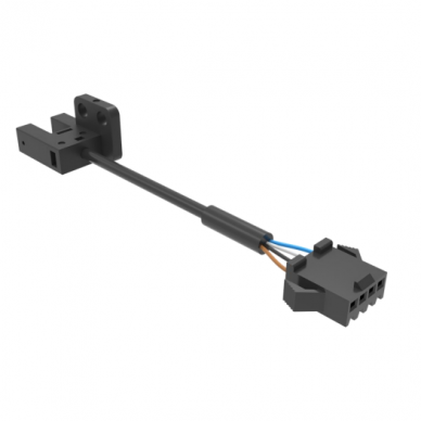 Fotoelektriskais sensors | Pārtraukta staru tipa | U veida | 5mm | 21,3x13,7x6mm | 5–24VDC | NO/NC | NPN | 5cm kabelis + 4 kontaktu savienotājs | PBT | Infrasarkanā LED staru | IP64