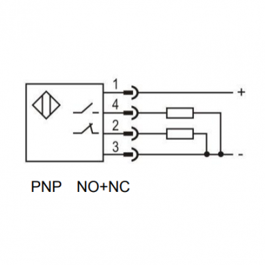 Czujnik fotoelektryczny z tłumieniem tła | 100 mm | M18 | 10–30VDC | NO+NC | PNP | M12 | obudowa niklowo-miedziana | czerwone światło LED | IP67 2