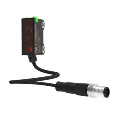 Photoelectric limited reflection sensor | 25mm | 21,8x14,5x8,4mm | 10–30VDC | NO | NPN | M8 | ABS | red light beam | IP65 Photoelectric limited reflection sensor | 25mm | 21,8x14,5x8,4mm | 10–30VDC | NO | NPN | M8 | ABS | red light beam | IP65