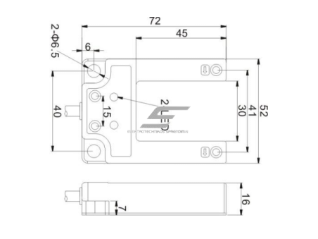 Fotoelektrinis jutiklis | nutraukiamo spindulio | U formos | šakutės tipo | 30mm | 72x52x16mm | 10-30VDC | NO/NC | NPN | 2m kabelis | aliuminio korpusas | infraraudonųjų LED spindulių | IP60 1