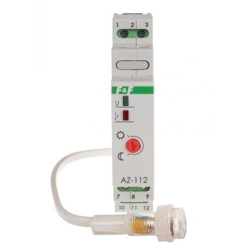 Modular photo relay | twilight switch with external sensor | 16 A | 230 V AC | 2–1000 lx | 1NO | IP65 sensor | DIN | F&F | AZ-112 Modular photo relay | twilight switch with external sensor | 16 A | 230 V AC | 2–1000 lx | 1NO | IP65 sensor | DIN | F&F | AZ-112