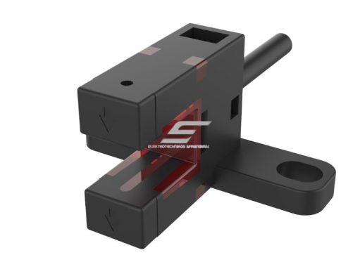 Fotoelektrinis jutiklis | nutraukiamo spindulio | U formos | šakutės tipo | 5mm | 26x18,1x13,7mm | 5-24VDC | NO/NC | PNP | 5cm kabelis + 4 kontaktų jungtis | PBT | infraraudonųjų LED spindulių | IP64 2