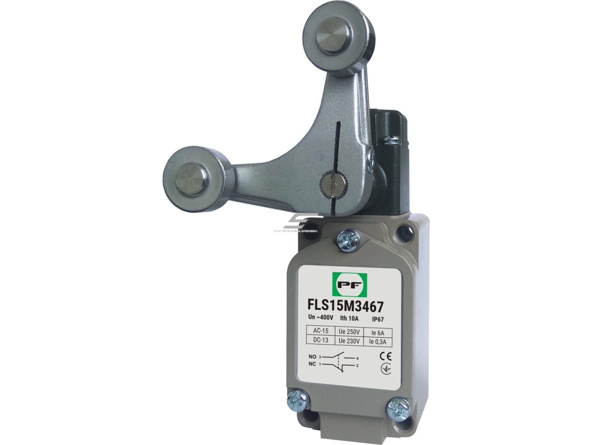 Mechaninis galinės padėties (galinukas) jungiklis su ratuku | 1NO+1NC | IP67 | metalinis | FLS 15M34 | Promfactor Baltic | FLS15M3467 | 4779040159363 Mechaninis galinės padėties (galinukas) jungiklis su ratuku | 1NO+1NC | IP67 | metalinis | FLS 15M34 | Promfactor Baltic | FLS15M3467 | 4779040159363