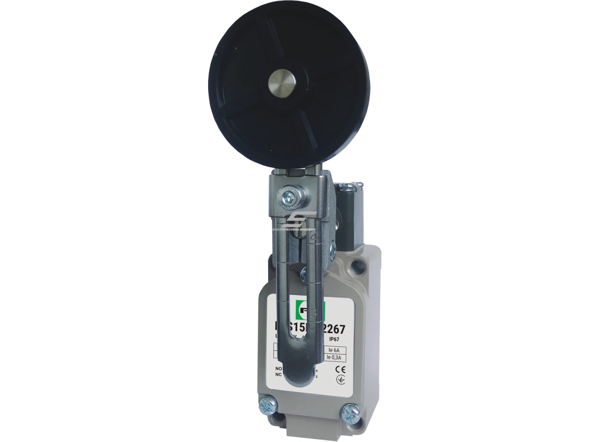 Mechaninis galinės padėties (galinukas) jungiklis su ratuku | 1NO+1NC | IP67 | metalinis | FLS 15M322 | Promfactor Baltic | FLS15M32267 | 4772151002566 Mechaninis galinės padėties (galinukas) jungiklis su ratuku | 1NO+1NC | IP67 | metalinis | FLS 15M322 | Promfactor Baltic | FLS15M32267 | 4772151002566