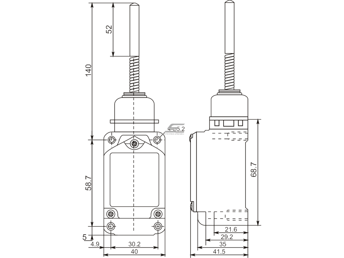 Mechaninis galinės padėties (galinukas) jungiklis su svirtele | 1NO+1NC | IP67 | metalinis | FLS 15M41 | Promfactor Baltic | FLS15M41367 | 4779040159370 1 Mechaninis galinės padėties (galinukas) jungiklis su svirtele | 1NO+1NC | IP67 | metalinis | FLS 15M41 | Promfactor Baltic | FLS15M41367 | 4779040159370 1