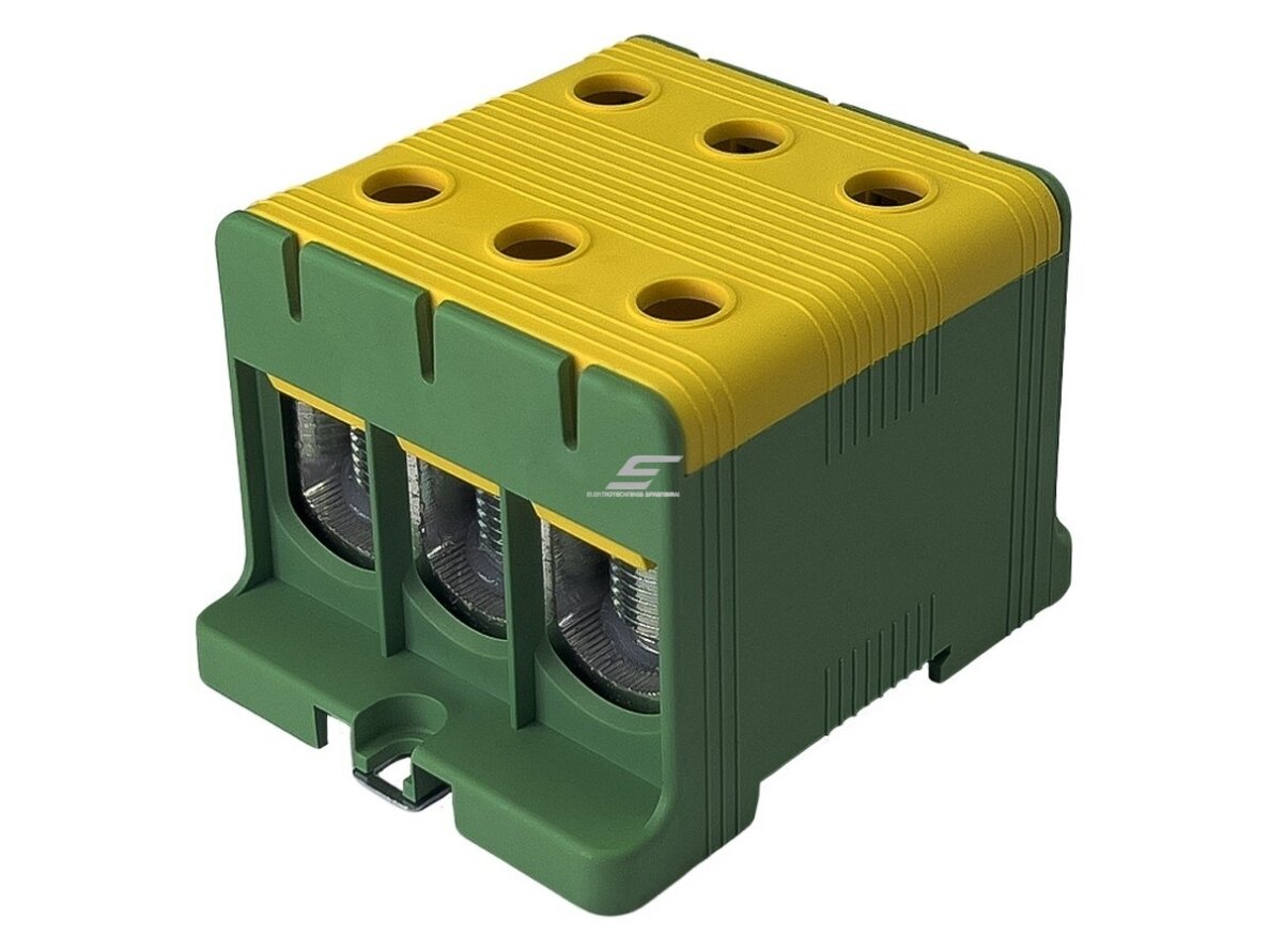 Galios paskirstymo gnybtas | 3P | 320/290 A (Cu/Al) | Cu 35–150 mm² / Al 35–150 mm² | 1000 V AC | DIN 35 / plokštė | geltonai žalias (PE) | Promfactor Baltic | FT1150G3
