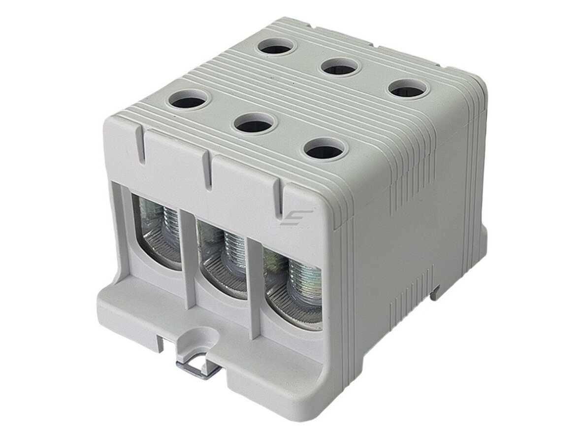 Galios paskirstymo gnybtas | 3P | 320/290 A (Cu/Al) | Cu 35–150 mm² / Al 35–150 mm² | 1000 V AC | DIN 35 / plokštė | pilkas (L) | Promfactor Baltic | FT1150F3