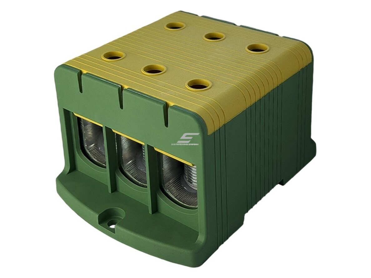 Galios paskirstymo gnybtas | 3P | 425/380 A (Cu/Al) | Cu 35–240 mm² / Al 35–240 mm² | 1000 V AC | montavimo plokštė | geltonai žalias (PE) | Promfactor Baltic | FT1240G3