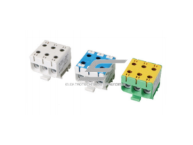 Galios gnybtai 3x2,5-50mm² kabelių -laidų pajungimui, komunikacijai į paskirstymo skydelį ant DIN bėgelio Galios gnybtai 3x2,5-50mm² kabelių -laidų pajungimui, komunikacijai į paskirstymo skydelį ant DIN bėgelio