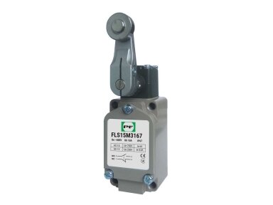 Mechaninis galinės padėties (galinukas) jungiklis su ratuku | 1NO+1NC | IP67 | metalinis | FLS 15M31 | Promfactor Baltic | FLS15M3167 | 4779040159349
