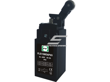 Mechaninis galinės padėties (galinukas) jungiklis su ratuku | 1NO+1NC | IP65 | plastikinis | FLS 15M36Р | Promfactor Baltic | FLS15M36P65 | 4779040159295 Mechaninis galinės padėties (galinukas) jungiklis su ratuku | 1NO+1NC | IP65 | plastikinis | FLS 15M36Р | Promfactor Baltic | FLS15M36P65 | 4779040159295