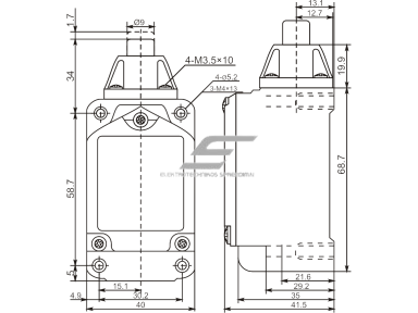 Mechaninis galinės padėties (galinukas) jungiklis su svirtele | 1NO+1NC | IP67 | metalinis | FLS 15M11 | Promfactor Baltic | FLS15M1167 | 4779040159325