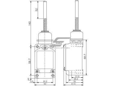 Mechaninis galinės padėties (galinukas) jungiklis su svirtele | 1NO+1NC | IP67 | metalinis | FLS 15M41 | Promfactor Baltic | FLS15M41367 | 4779040159370 Mechaninis galinės padėties (galinukas) jungiklis su svirtele | 1NO+1NC | IP67 | metalinis | FLS 15M41 | Promfactor Baltic | FLS15M41367 | 4779040159370