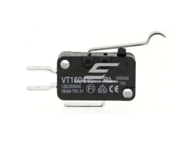 Galinės padėties mikrojungiklis su svirtele | NA+NC | 27.8x10.3x18.8mm | 6.3mm | VT16041C Galinės padėties mikrojungiklis su svirtele | NA+NC | 27.8x10.3x18.8mm | 6.3mm | VT16041C