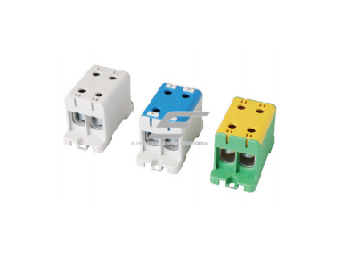 Galios gnybtai 2x16-95mm² kabelių -laidų pajungimui, komunikacijai į paskirstymo skydelį ant DIN bėgelio Galios gnybtai 2x16-95mm² kabelių -laidų pajungimui, komunikacijai į paskirstymo skydelį ant DIN bėgelio