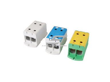 Galios gnybtai 2x35-240mm² kabelių -laidų pajungimui, komunikacijai į paskirstymo skydelį ant DIN bėgelio
