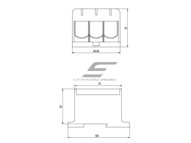 Galios gnybtai 3x35-240mm² kabelių -laidų pajungimui, komunikacijai į paskirstymo skydelį ant DIN bėgelio Galios gnybtai 3x35-240mm² kabelių -laidų pajungimui, komunikacijai į paskirstymo skydelį ant DIN bėgelio