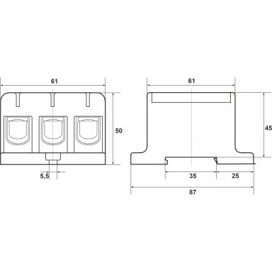 Jõujaotusklemm | 3P | 245/220 A (Cu/Al) | Cu 16–95 mm² / Al 16–95 mm² | 1000 V AC | DIN 35 | kollakasroheline (PE) | Promfactor Baltic | FT1095G3 Jõujaotusklemm | 3P | 245/220 A (Cu/Al) | Cu 16–95 mm² / Al 16–95 mm² | 1000 V AC | DIN 35 | kollakasroheline (PE) | Promfactor Baltic | FT1095G3