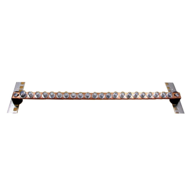 Vara zemējuma kopne 1U | ar skrūvēm | 49 cm | 19″ skapjiem | elektro un IT skapjiem Vara zemējuma kopne 1U | ar skrūvēm | 49 cm | 19″ skapjiem | elektro un IT skapjiem