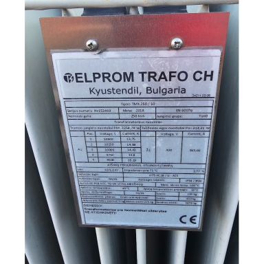 Jaudas transformators | 2500kVA | 10kV/0,4kV | Yyn0 | TMX 250/10 | ONAN | IP54/IP00 | Elprom | 34211.00.06 | 153469