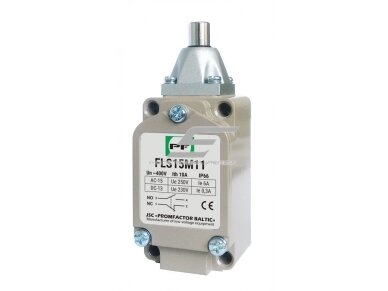 Mechaninis galinės padėties (galinukas) jungiklis su svirtele | 1NO+1NC | IP67 | metalinis | FLS 15M11 | Promfactor Baltic | FLS15M1167 | 4779040159325 Mechaninis galinės padėties (galinukas) jungiklis su svirtele | 1NO+1NC | IP67 | metalinis | FLS 15M11 | Promfactor Baltic | FLS15M1167 | 4779040159325