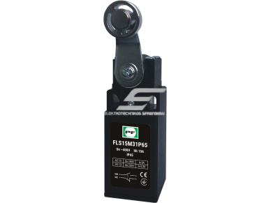 Mechaninis galinės padėties (galinukas) jungiklis su ratuku | 1NO+1NC | IP65 | plastikinis | FLS 15M31Р | Promfactor Baltic | FLS15M31P65 | 4779040159271