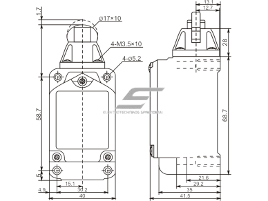Mechaninis galinės padėties (galinukas) jungiklis su ratuku | 1NO+1NC | IP67 | metalinis | FLS 15M21 | Promfactor Baltic | FLS15M2167 | 4779040159332 1 Mechaninis galinės padėties (galinukas) jungiklis su ratuku | 1NO+1NC | IP67 | metalinis | FLS 15M21 | Promfactor Baltic | FLS15M2167 | 4779040159332 1