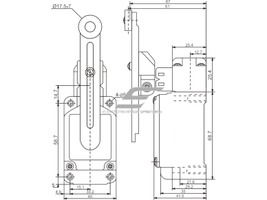 Mechaninis galinės padėties (galinukas) jungiklis su ratuku | 1NO+1NC | IP67 | metalinis | FLS 15M33 | Promfactor Baltic | FLS15M3367 | 4779040159356 1 Mechaninis galinės padėties (galinukas) jungiklis su ratuku | 1NO+1NC | IP67 | metalinis | FLS 15M33 | Promfactor Baltic | FLS15M3367 | 4779040159356 1