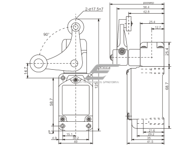 Mechaninis galinės padėties (galinukas) jungiklis su ratuku | 1NO+1NC | IP67 | metalinis | FLS 15M34 | Promfactor Baltic | FLS15M3467 | 4779040159363 1 Mechaninis galinės padėties (galinukas) jungiklis su ratuku | 1NO+1NC | IP67 | metalinis | FLS 15M34 | Promfactor Baltic | FLS15M3467 | 4779040159363 1