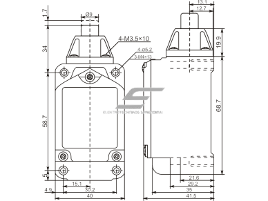 Mechaninis galinės padėties (galinukas) jungiklis su svirtele | 1NO+1NC | IP67 | metalinis | FLS 15M11 | Promfactor Baltic | FLS15M1167 | 4779040159325 1 Mechaninis galinės padėties (galinukas) jungiklis su svirtele | 1NO+1NC | IP67 | metalinis | FLS 15M11 | Promfactor Baltic | FLS15M1167 | 4779040159325 1