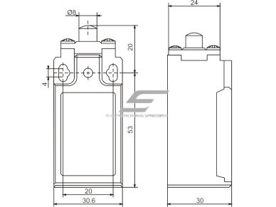 Mechaninis galinės padėties (galinukas) jungiklis su svirtele | 1NO+1NC | IP65 | plastikinis | FLS 15M11Р | Promfactor Baltic | FLS15M11P65 | 4779040159257 1 Mechaninis galinės padėties (galinukas) jungiklis su svirtele | 1NO+1NC | IP65 | plastikinis | FLS 15M11Р | Promfactor Baltic | FLS15M11P65 | 4779040159257 1